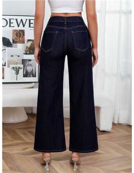 jean palazzo bleu foncé