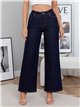 Dunkelblaue Jeans mit weitem Bein