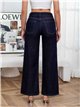 Dunkelblaue Jeans mit weitem Bein
