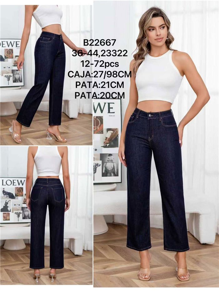 Jeans rectos azul oscuro