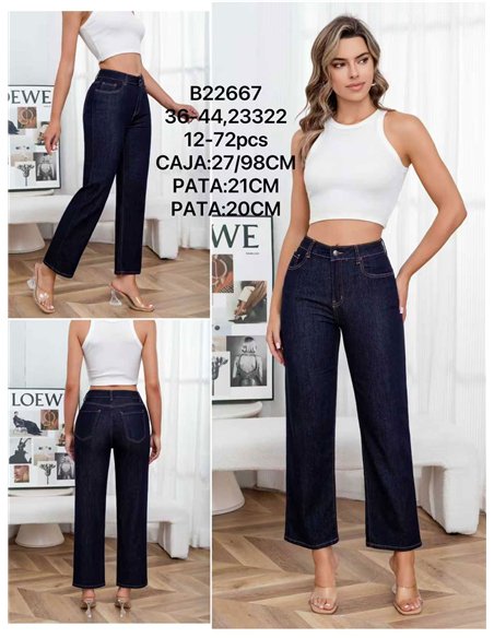 Jeans rectos azul oscuro