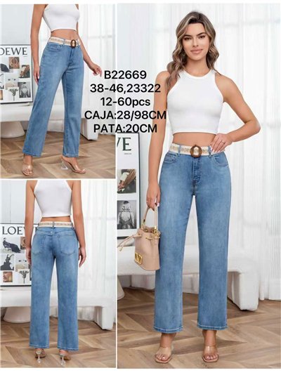 Jeans rectos cinturón 2