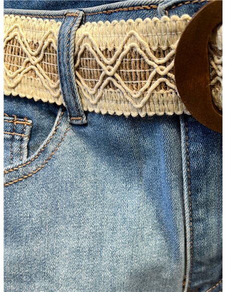 Jeans rectos cinturón