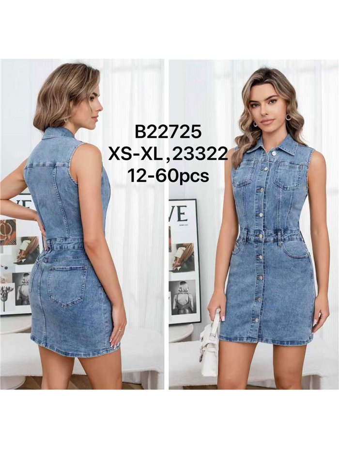Vestido denim sin mangas