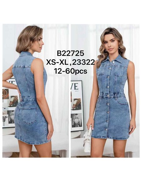 Vestido denim sin mangas
