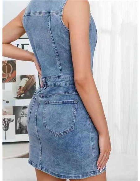 Vestido denim sin mangas