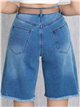Bermuda denim wide-leg con cinturón