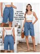 Bermuda denim con cintura elástica