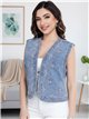 Chaleco denim bordado