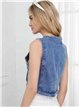 Chaleco denim bordado con botones