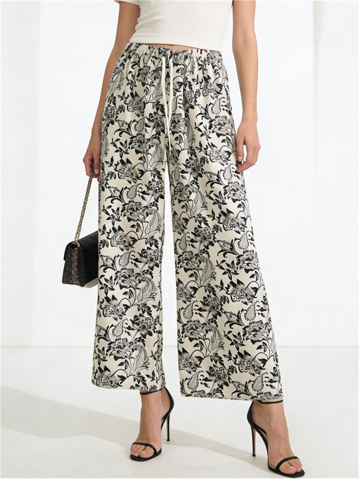 Pantalón palazzo estampado floral