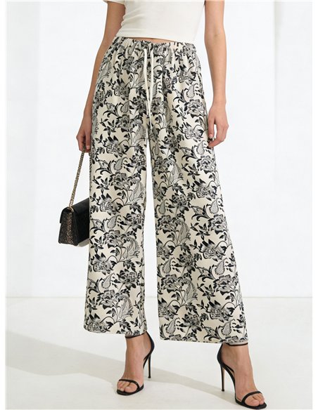 Pantalón palazzo estampado floral