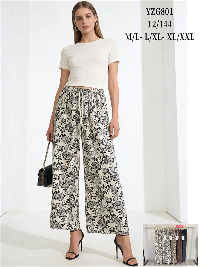 Pantalón palazzo estampado floral