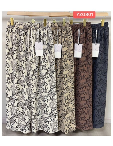 Pantalón palazzo estampado floral