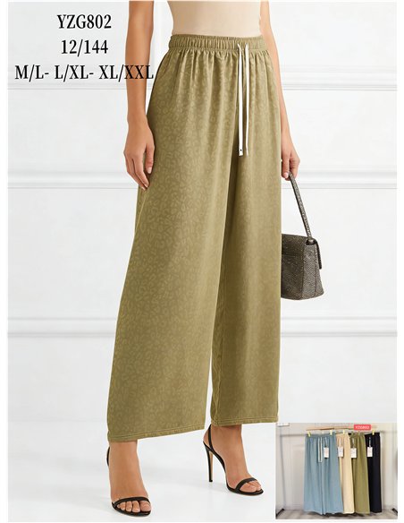 Pantalón palazzo animal print