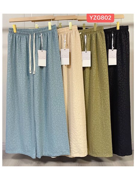 Pantalón palazzo animal print