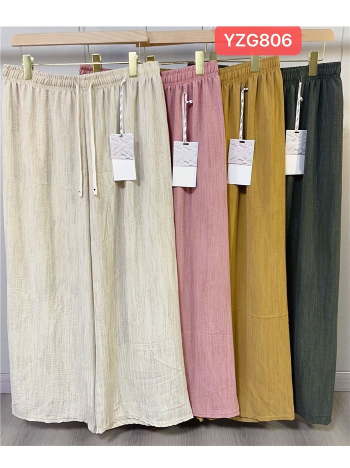 Pantalón palazzo textura