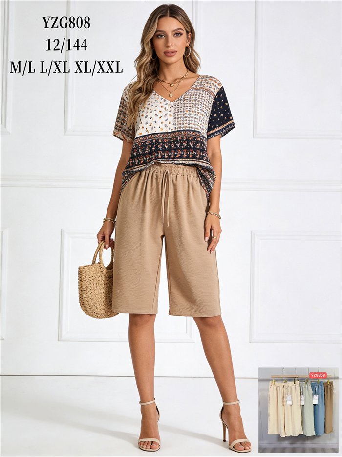 Bermuda fluida cintura elástica