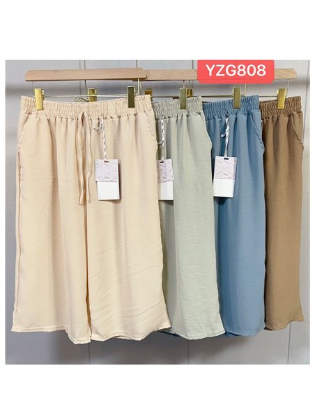 Bermuda fluida cintura elástica