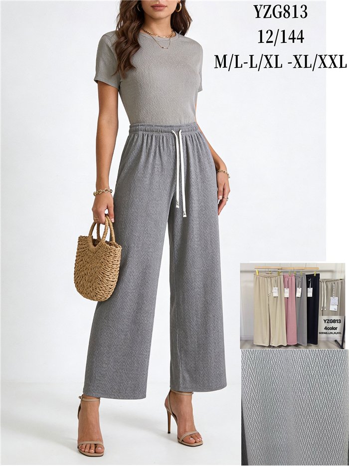 Pantalón palazzo espiga