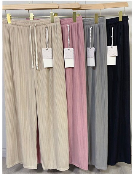 Pantalón palazzo plisado