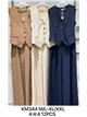 Conjunto liso de chaleco y pantalón palazzo