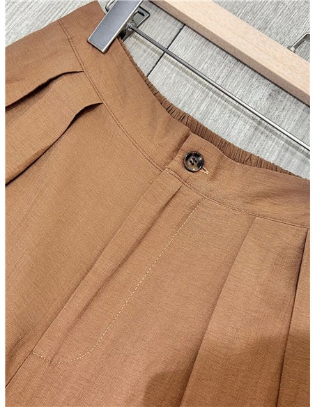 Conjunto liso de chaleco y pantalón palazzo