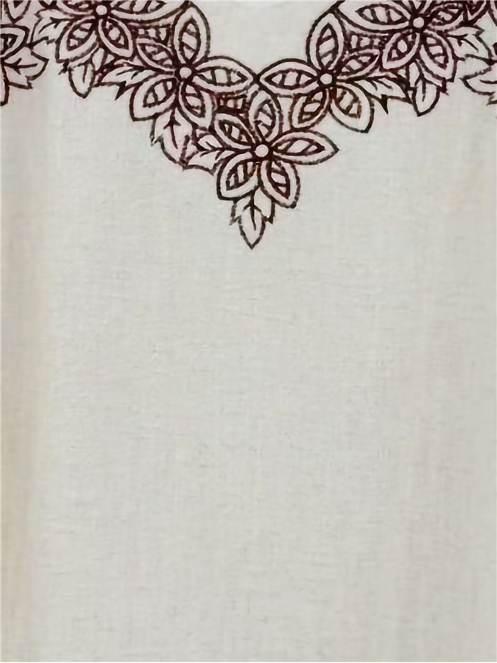 Top de lino bordado floral