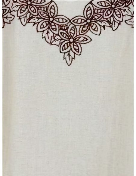 Top de lino bordado floral