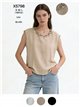 Blusa de lino con cuello conchas