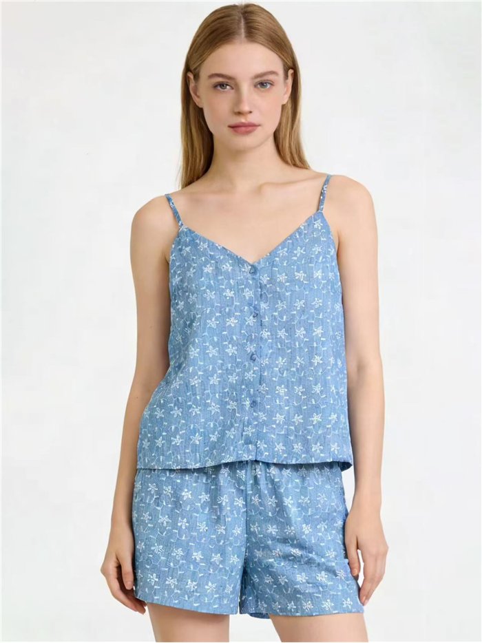 Floral print cami top and shorts set