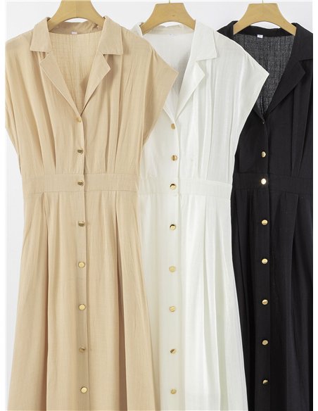 robe chemise midi en lin