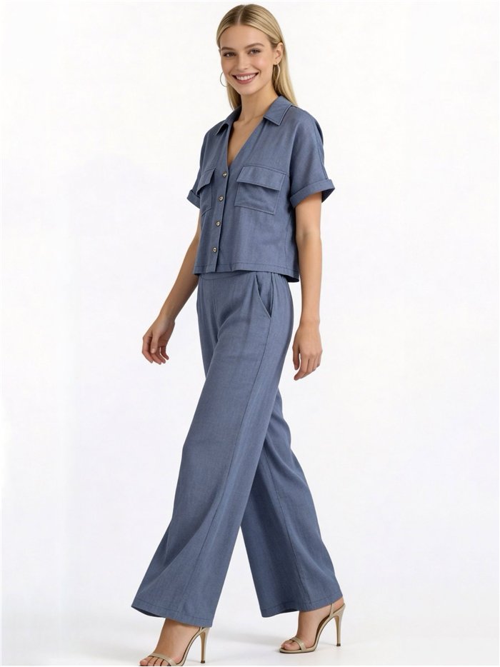 Leinenhemd und weite Hose (Set)