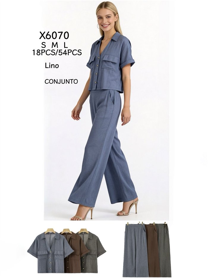 Leinenhemd und weite Hose (Set)