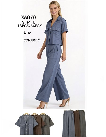 Leinenhemd und weite Hose (Set)