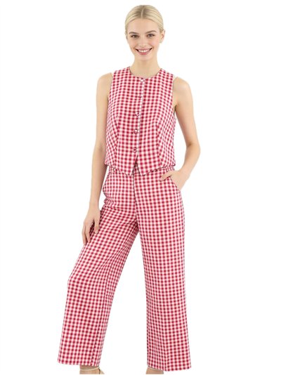 Conjunto chaleco cuadro vichy y pantalón