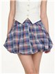 Falda mini globo cuadros