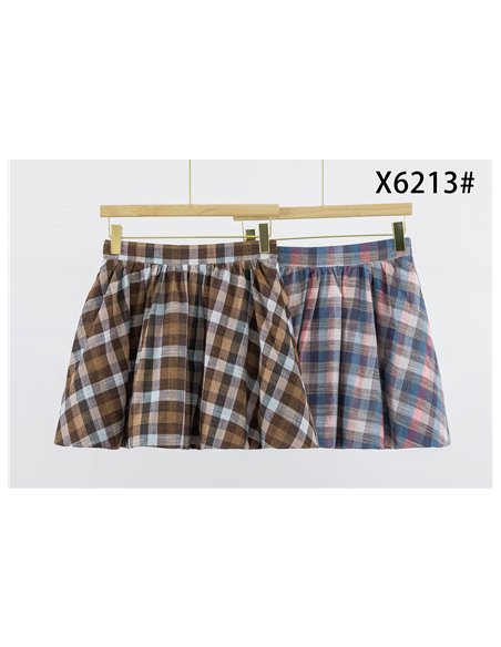 Falda mini globo cuadros