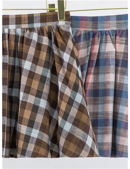 Falda mini globo cuadros