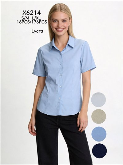 Camisa lisa de lycra de manga curta 2