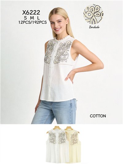 camicetta senza maniche ricamata 2