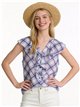 Blusa cuadros con volantes