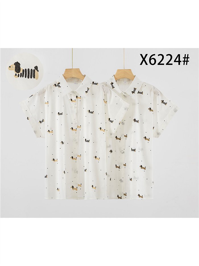 Camisa estampada de perros salchicha