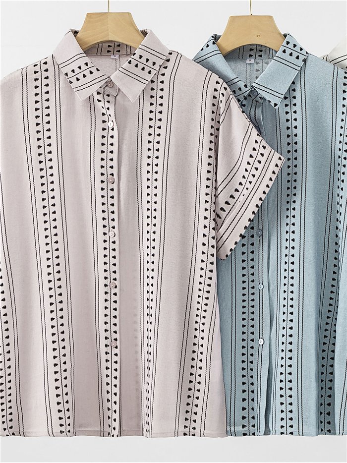 Conjunto camisa rayas de lino y short