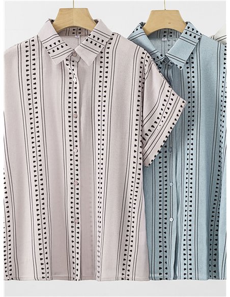 Conjunto camisa rayas de lino y short