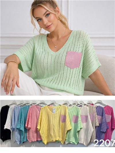 Sparkle open-knit sweater 2