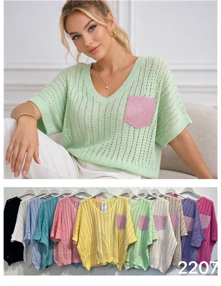 Sparkle open-knit sweater