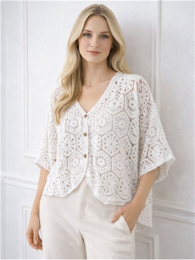 Chaqueta corta de crochet