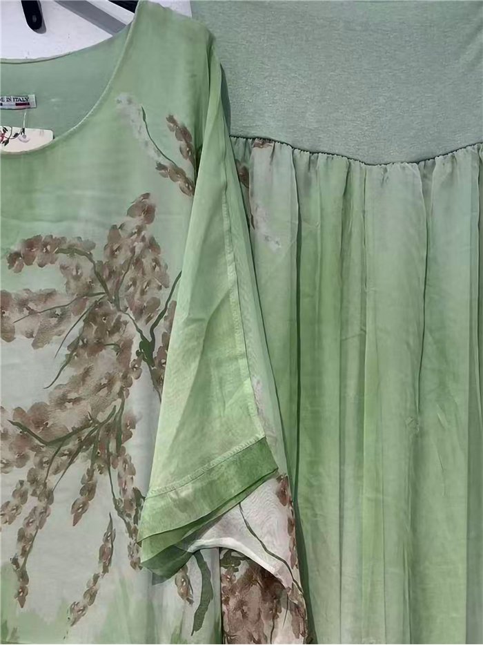 Ensemble blouse longue et pantalon en mousseline à imprimé floral