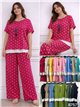 Conjunto blusa amplia lunares con collar y pantalón